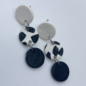 Handmade Black & White Earrings